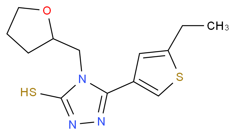 5-(5-Ethylthien-3-yl)-4-(tetrahydrofuran-2-ylmethyl)-4H-1,2,4-triazole-3-thiol_分子结构_CAS_)