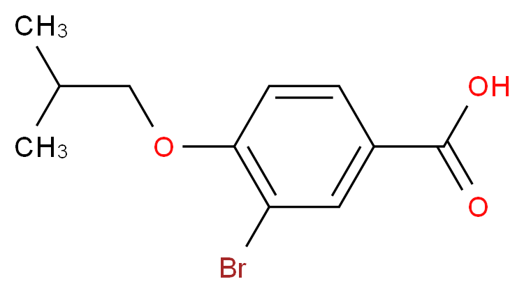 3-bromo-4-(2-methylpropoxy)benzoic acid_分子结构_CAS_881583-05-7