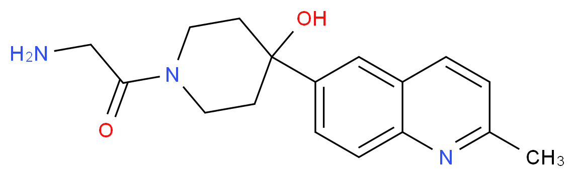 1-glycyl-4-(2-methylquinolin-6-yl)piperidin-4-ol_分子结构_CAS_)