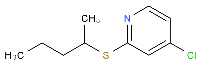 4-Chloro-2-(pentan-2-ylthio)pyridine_分子结构_CAS_1346707-32-1)