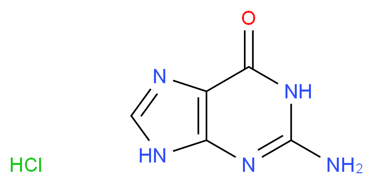 2-amino-6,9-dihydro-1H-purin-6-one hydrochloride_分子结构_CAS_635-39-2