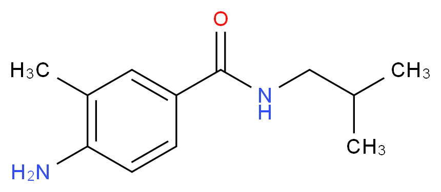 4-amino-3-methyl-N-(2-methylpropyl)benzamide_分子结构_CAS_926249-69-6