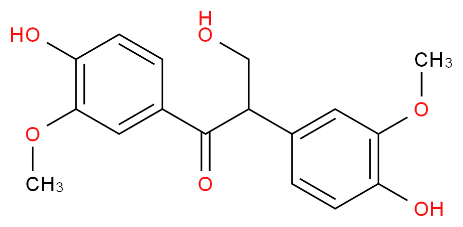 3-hydroxy-1,2-bis(4-hydroxy-3-methoxyphenyl)propan-1-one_分子结构_CAS_168254-96-4