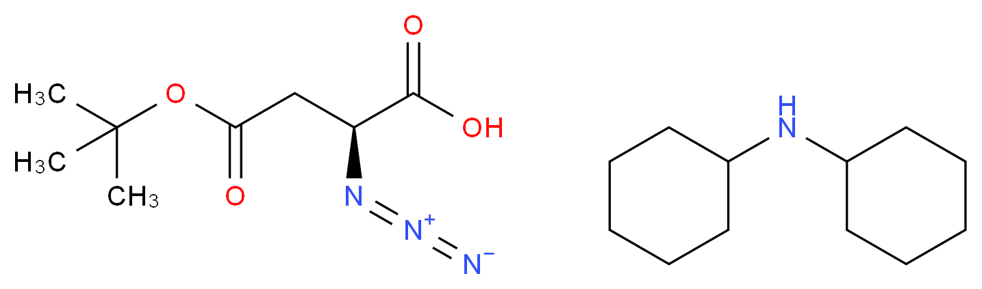 (S)-(-)-4-叔丁基氢 2-叠氮基琥珀酸酯 二环己基铵盐_分子结构_CAS_333366-23-7(freeacid))