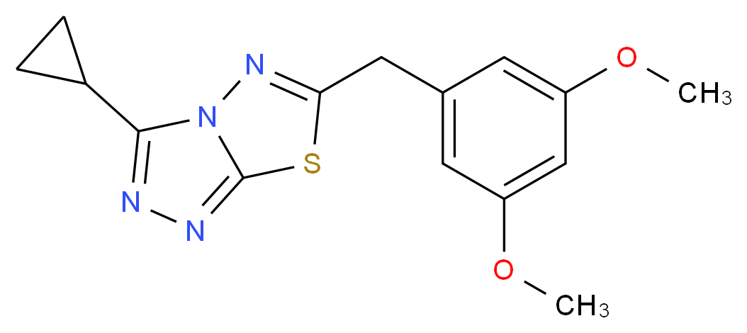 3-cyclopropyl-6-(3,5-dimethoxybenzyl)[1,2,4]triazolo[3,4-b][1,3,4]thiadiazole_分子结构_CAS_)