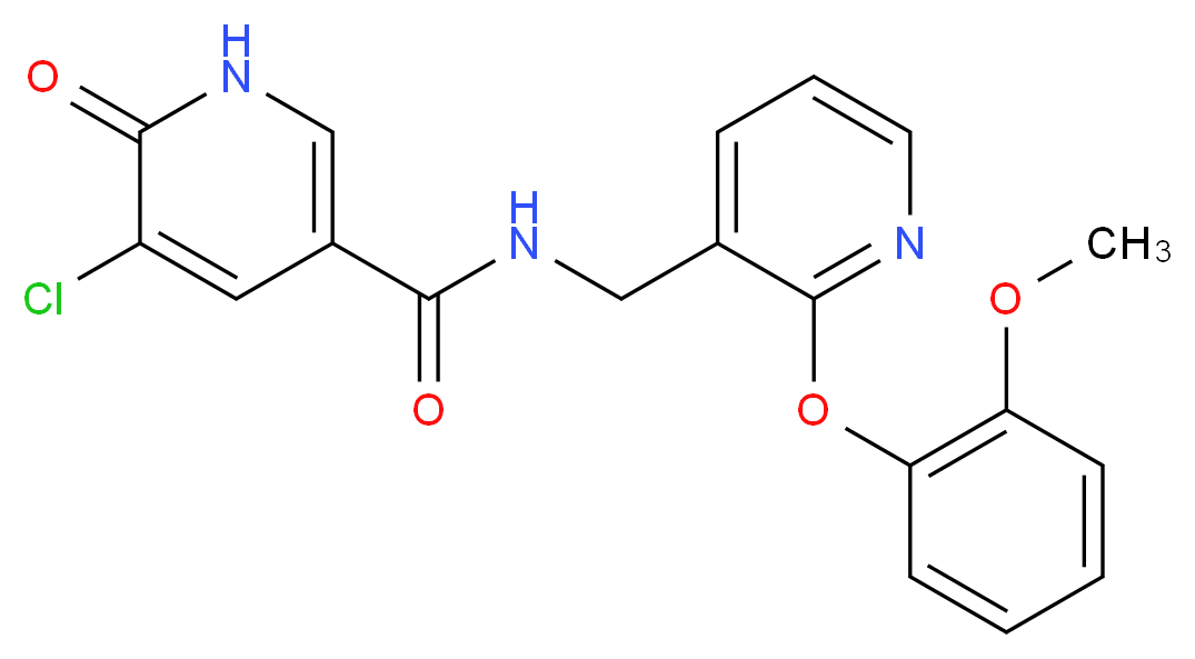 5-chloro-N-{[2-(2-methoxyphenoxy)pyridin-3-yl]methyl}-6-oxo-1,6-dihydropyridine-3-carboxamide_分子结构_CAS_)