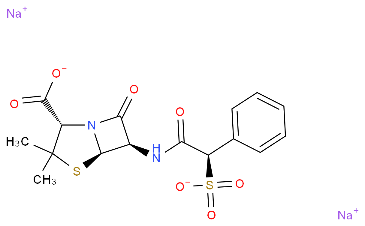 SULBENICILLIN DISODIUM SALT_分子结构_CAS_28002-18-8)