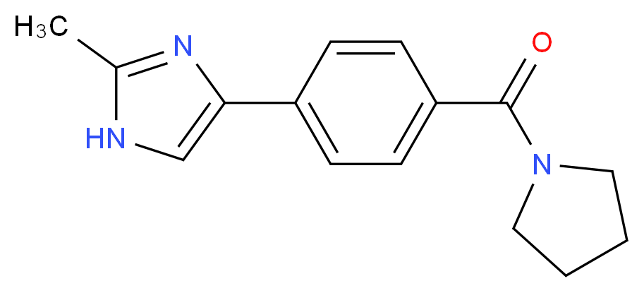 2-methyl-4-[4-(pyrrolidin-1-ylcarbonyl)phenyl]-1H-imidazole_分子结构_CAS_)