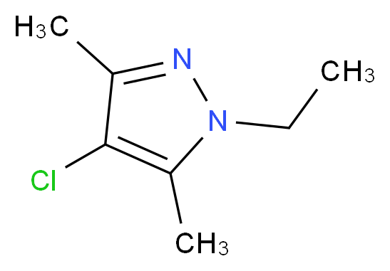 4-Chloro-1-ethyl-3,5-dimethyl-1H-pyrazole_分子结构_CAS_)