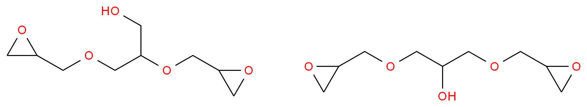 1,3-bis(oxiran-2-ylmethoxy)propan-2-ol; 2,3-bis(oxiran-2-ylmethoxy)propan-1-ol_分子结构_CAS_27043-36-3