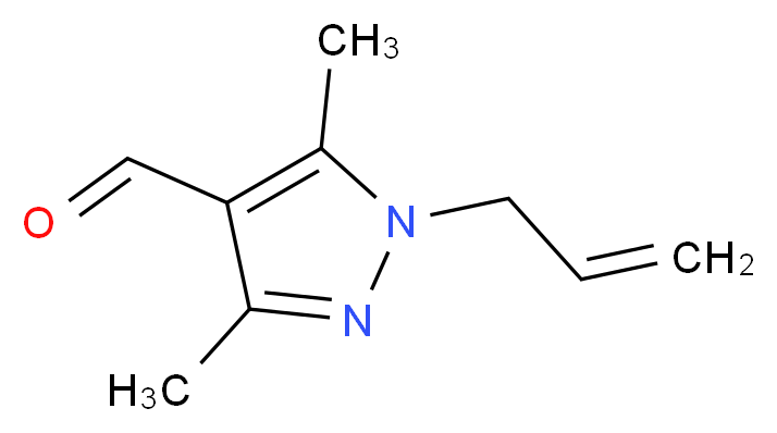 3,5-dimethyl-1-(prop-2-en-1-yl)-1H-pyrazole-4-carbaldehyde_分子结构_CAS_1155595-91-7