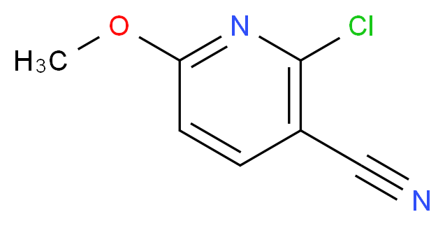 2-chloro-6-methoxypyridine-3-carbonitrile_分子结构_CAS_121643-47-8