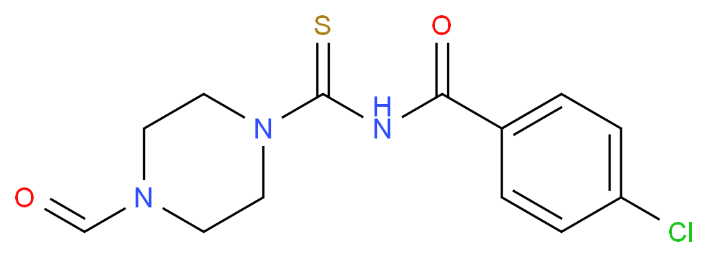1-(4-Chlorobenzoyl)-3-(4-formylpiperazinyl)thiourea_分子结构_CAS_)
