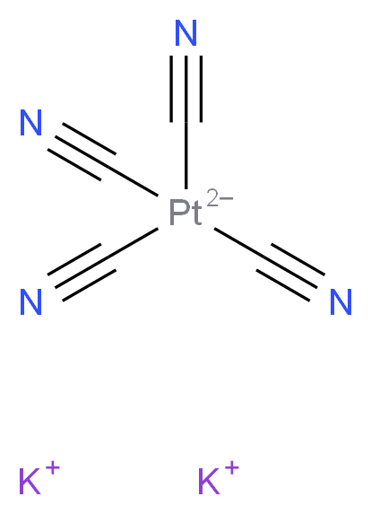 四氰基铂(II)酸钾_分子结构_CAS_562-76-5)