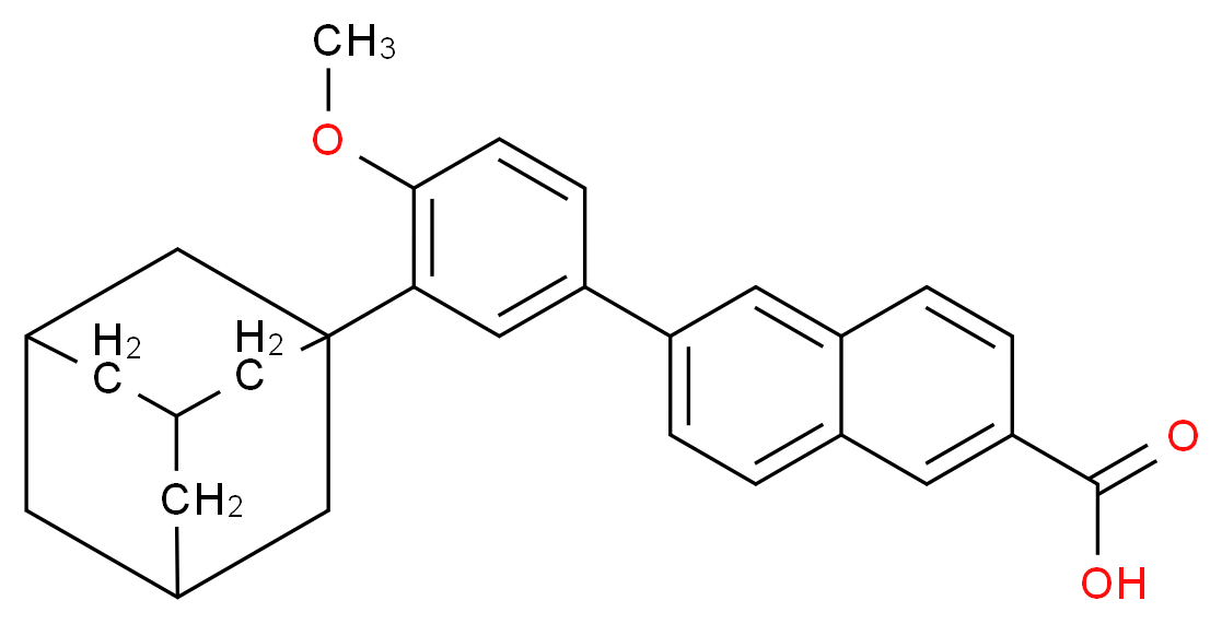 6-(3-(Adamantan-1-yl)-4-methoxyphenyl)-2-naphthoic acid_分子结构_CAS_106685-40-9)