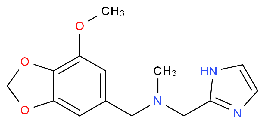 (1H-imidazol-2-ylmethyl)[(7-methoxy-1,3-benzodioxol-5-yl)methyl]methylamine_分子结构_CAS_)