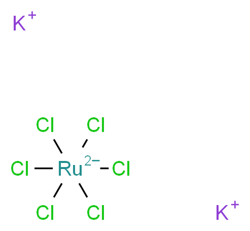 dipotassium hexachlororutheniumdiuide_分子结构_CAS_23013-82-3