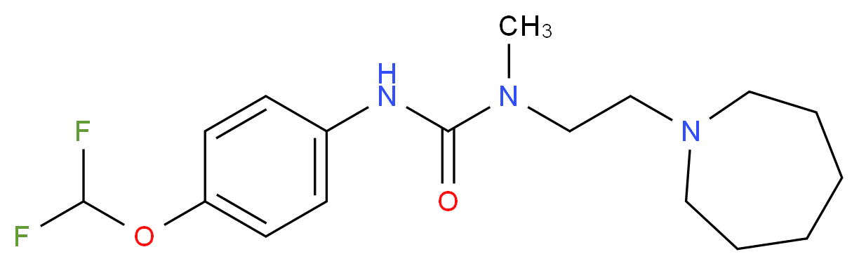 N-(2-azepan-1-ylethyl)-N'-[4-(difluoromethoxy)phenyl]-N-methylurea_分子结构_CAS_)