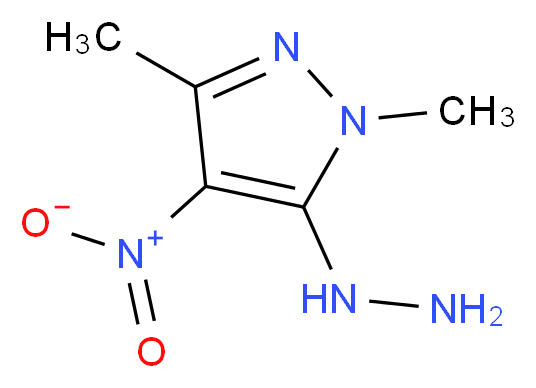 5-hydrazinyl-1,3-dimethyl-4-nitro-1H-pyrazole_分子结构_CAS_66971-55-9