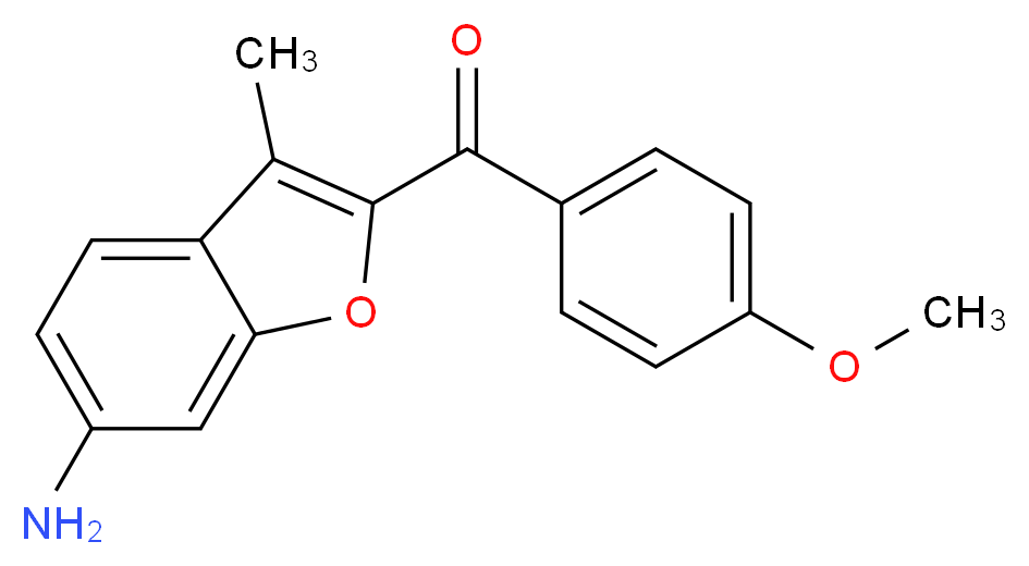 (6-amino-3-methylbenzofuran-2-yl)(4-methoxyphenyl)methanone_分子结构_CAS_)