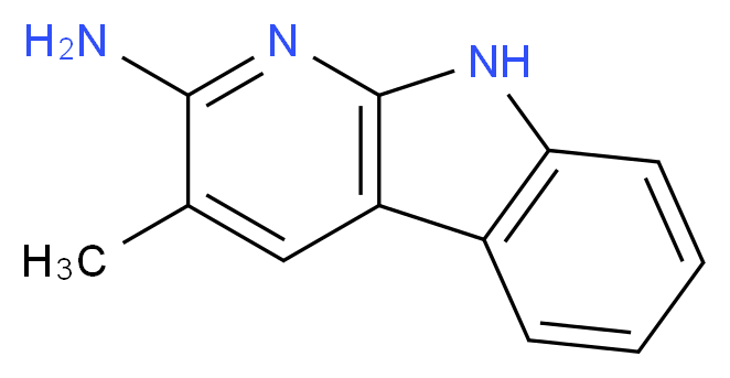 2-Amino-3-methyl-9H-pyrido[2,3-b]indole_分子结构_CAS_68006-83-7)