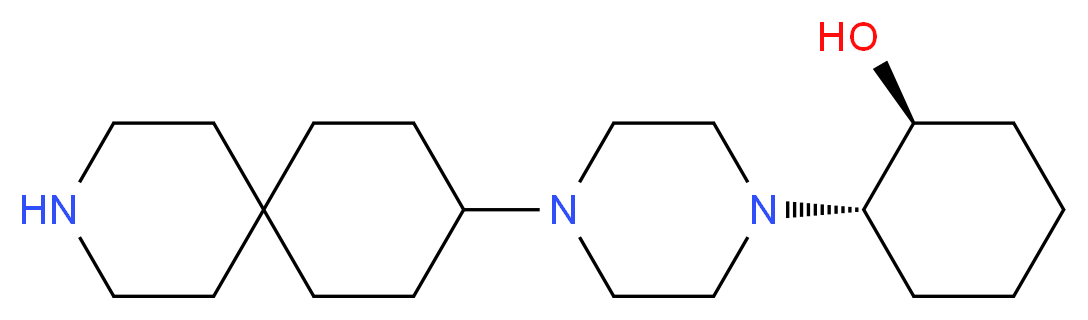 (1S*,2S*)-2-[4-(3-azaspiro[5.5]undec-9-yl)piperazin-1-yl]cyclohexanol_分子结构_CAS_)