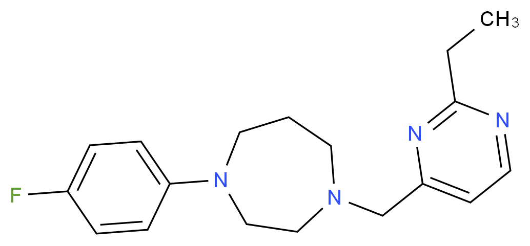 1-[(2-ethylpyrimidin-4-yl)methyl]-4-(4-fluorophenyl)-1,4-diazepane_分子结构_CAS_)