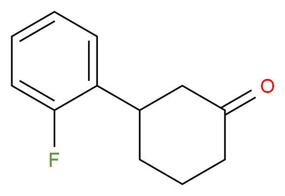 3-(2-Fluorophenyl)cyclohexanone_分子结构_CAS_141632-21-5)