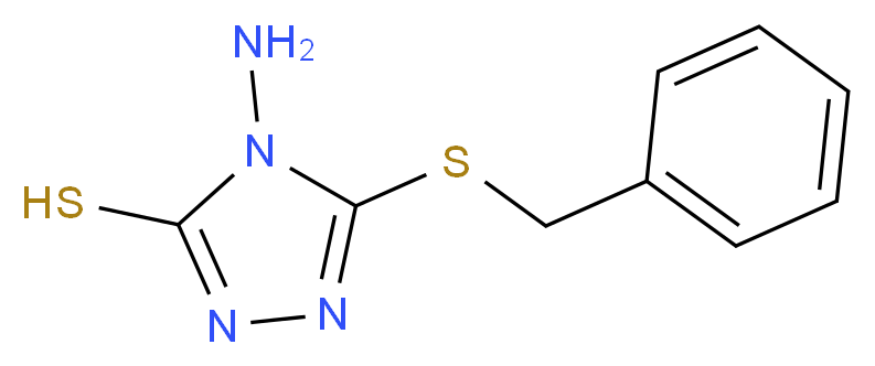 4-amino-5-(benzylsulfanyl)-4H-1,2,4-triazole-3-thiol_分子结构_CAS_90535-72-1