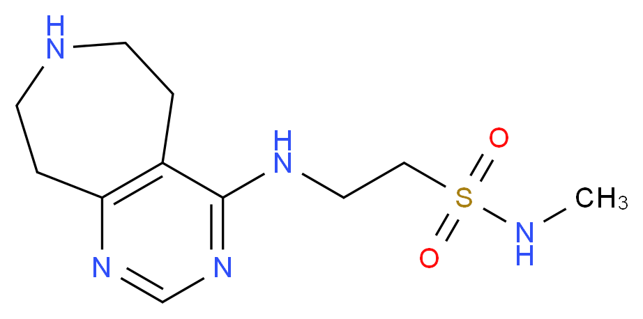 N-methyl-2-(6,7,8,9-tetrahydro-5H-pyrimido[4,5-d]azepin-4-ylamino)ethanesulfonamide_分子结构_CAS_)