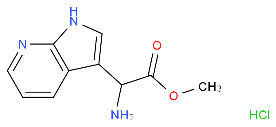 methyl 2-amino-2-{1H-pyrrolo[2,3-b]pyridin-3-yl}acetate hydrochloride_分子结构_CAS_1219429-37-4