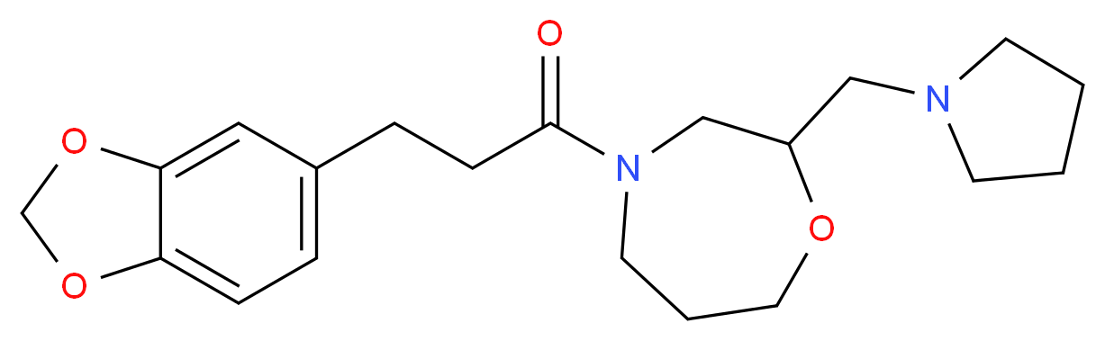 4-[3-(1,3-benzodioxol-5-yl)propanoyl]-2-(pyrrolidin-1-ylmethyl)-1,4-oxazepane_分子结构_CAS_)