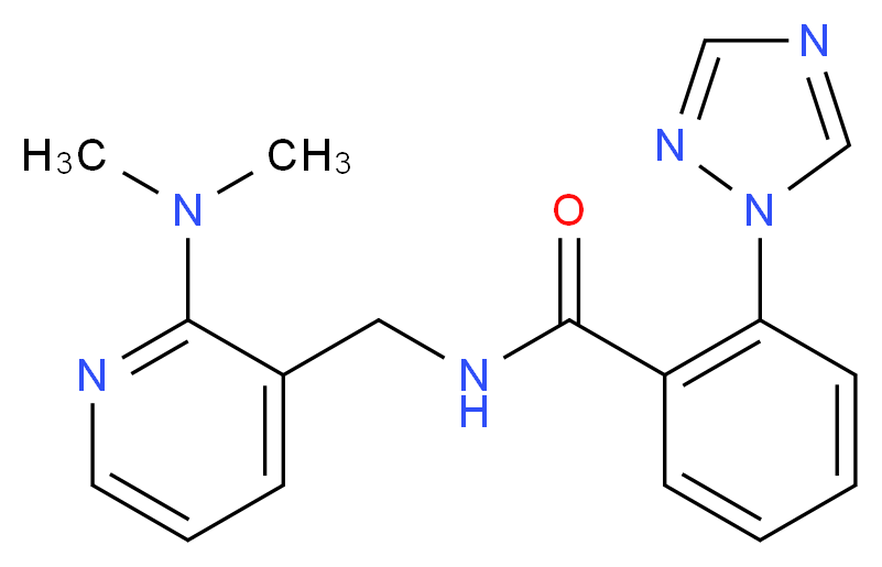 N-{[2-(dimethylamino)pyridin-3-yl]methyl}-2-(1H-1,2,4-triazol-1-yl)benzamide_分子结构_CAS_)