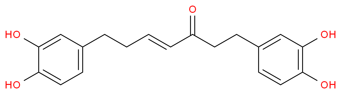 (4E)-1,7-bis(3,4-dihydroxyphenyl)hept-4-en-3-one_分子结构_CAS_41137-87-5