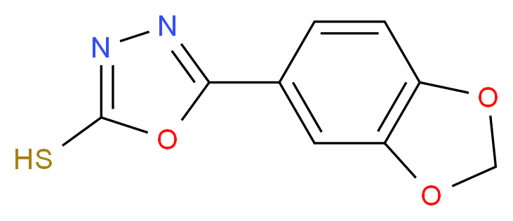 5-Benzo[1,3]dioxol-5-yl-[1,3,4]oxadiazole-2-thiol_分子结构_CAS_63698-52-2)