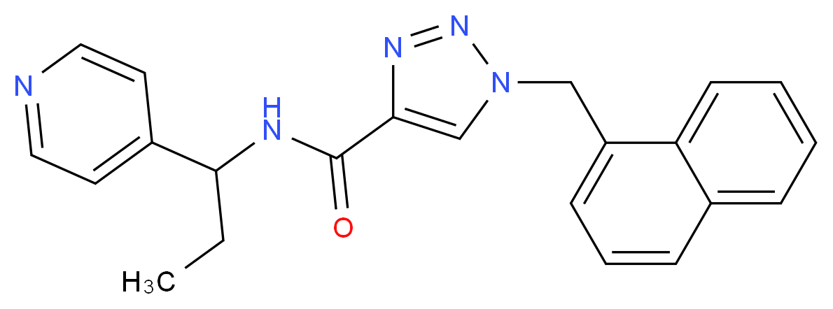1-(1-naphthylmethyl)-N-[1-(4-pyridinyl)propyl]-1H-1,2,3-triazole-4-carboxamide_分子结构_CAS_)
