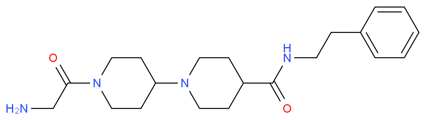 1'-(aminoacetyl)-N-(2-phenylethyl)-1,4'-bipiperidine-4-carboxamide_分子结构_CAS_)
