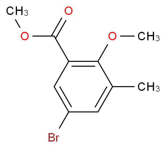 Methyl 5-bromo-2-methoxy-3-methylbenzenecarboxylate_分子结构_CAS_722497-32-7)