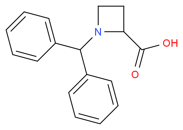 1-(diphenylmethyl)azetidine-2-carboxylic acid_分子结构_CAS_65219-11-6