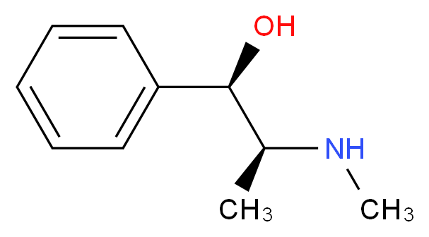 (1R,2S)-2-(methylamino)-1-phenylpropan-1-ol_分子结构_CAS_299-42-3