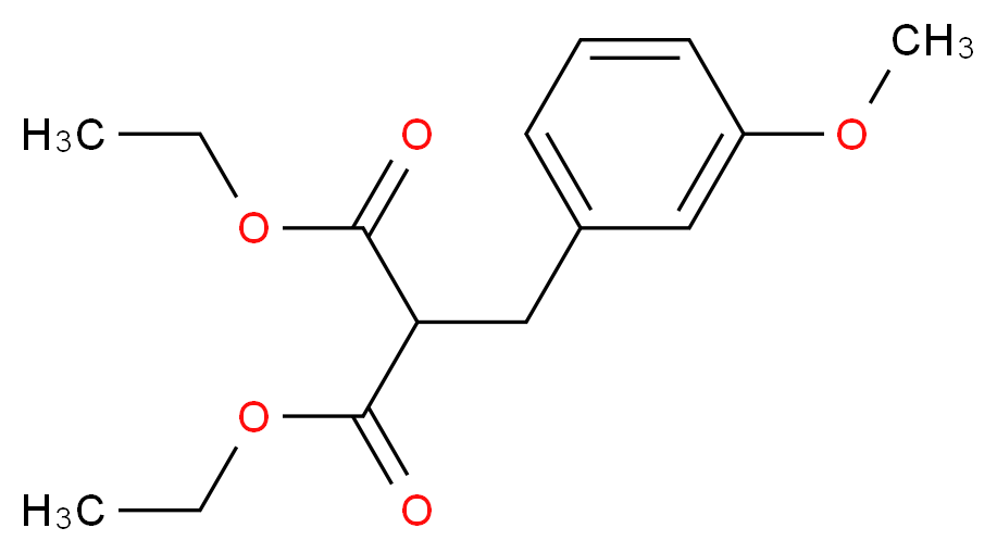 1,3-diethyl 2-[(3-methoxyphenyl)methyl]propanedioate_分子结构_CAS_61227-48-3