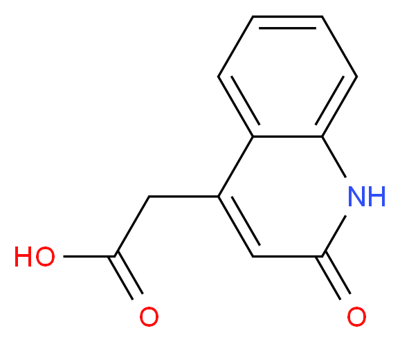 (2-Oxo-1,2-dihydro-quinolin-4-yl)-acetic acid_分子结构_CAS_21298-80-6)