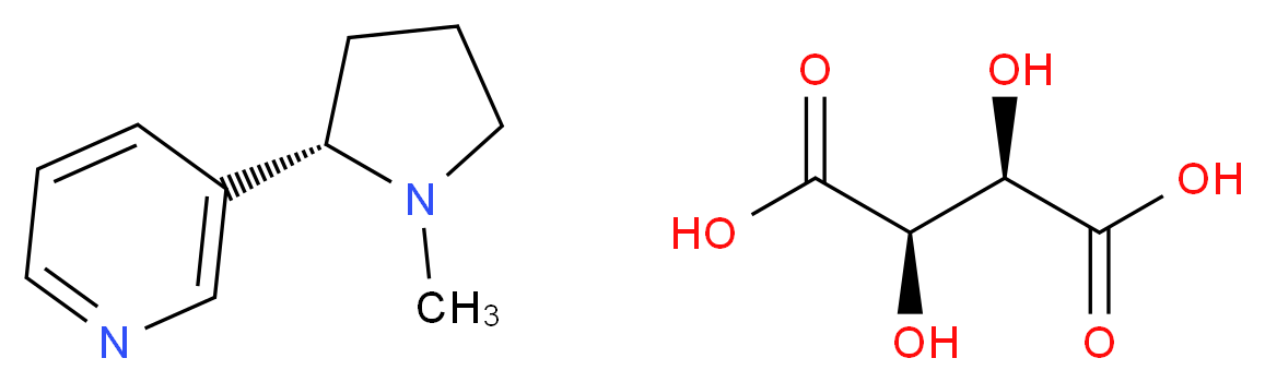 (S)-(-)-Nicotine Mono Tartrate_分子结构_CAS_6550-19-2)