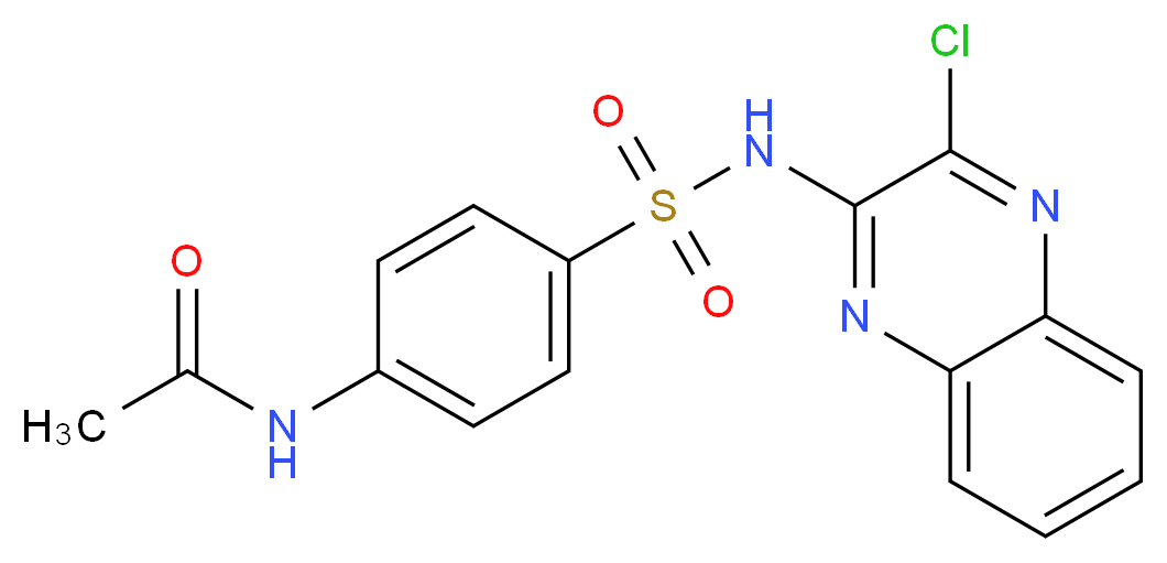 N-(4-{[(3-chloroquinoxalin-2-yl)amino]sulfonyl}phenyl)acetamide_分子结构_CAS_4029-42-9)