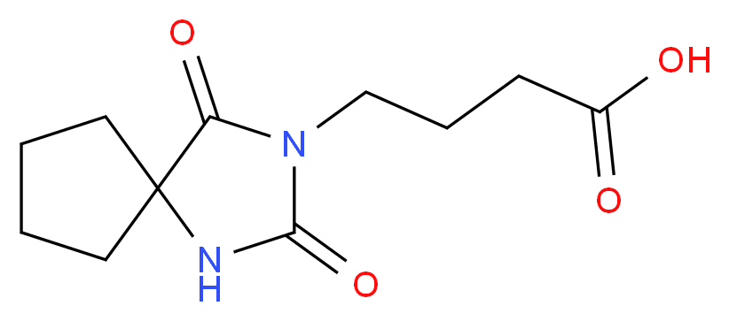 4-(2,4-dioxo-1,3-diazaspiro[4.4]non-3-yl)butanoic acid_分子结构_CAS_)