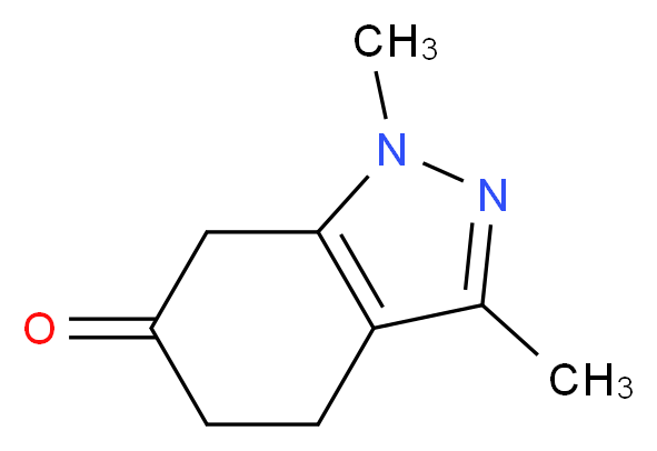 1,3-DIMETHYL-1,4,5,7-TETRAHYDRO-6H-INDAZOL-6-ONE_分子结构_CAS_)