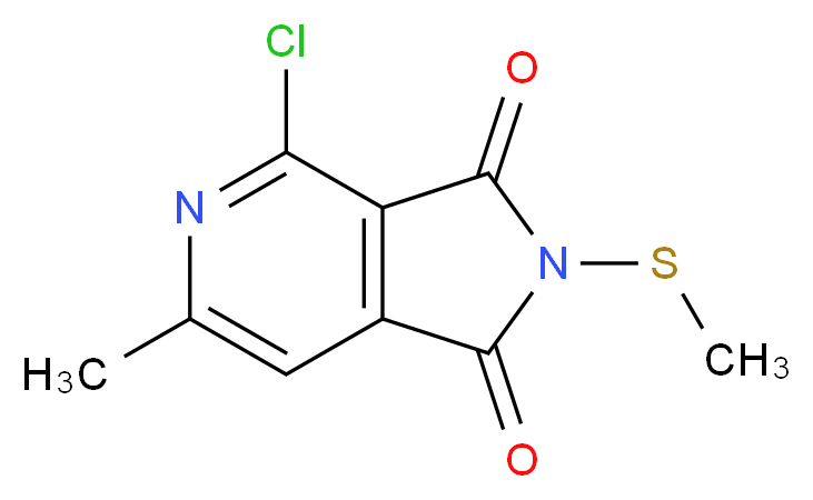 4-chloro-6-methyl-2-(methylsulfanyl)-1H,2H,3H-pyrrolo[3,4-c]pyridine-1,3-dione_分子结构_CAS_261363-80-8