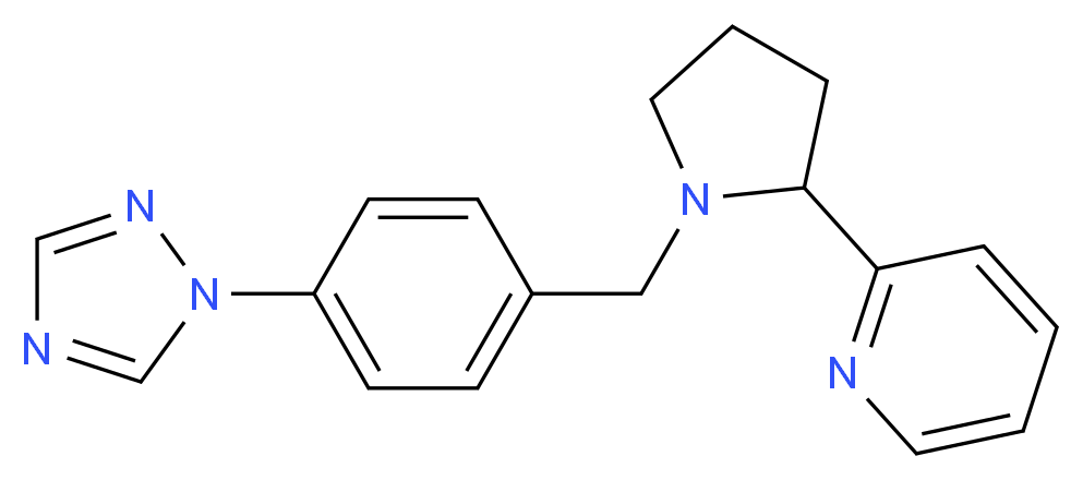 2-{1-[4-(1H-1,2,4-triazol-1-yl)benzyl]pyrrolidin-2-yl}pyridine_分子结构_CAS_)