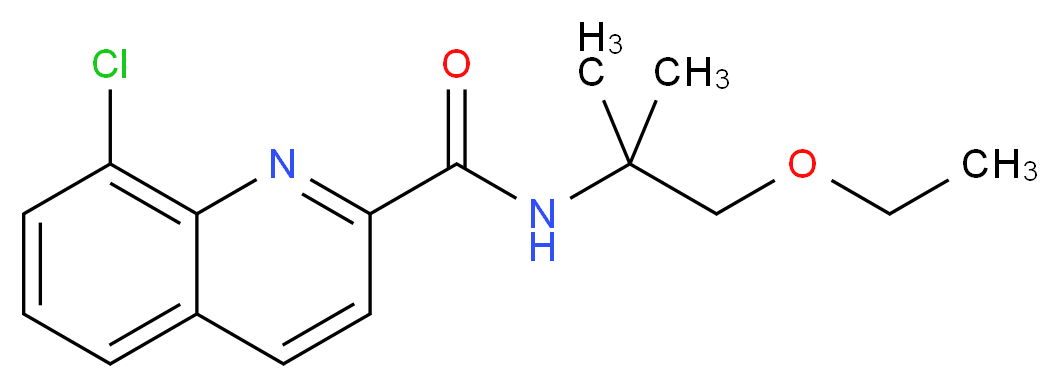 8-chloro-N-(2-ethoxy-1,1-dimethylethyl)quinoline-2-carboxamide_分子结构_CAS_)
