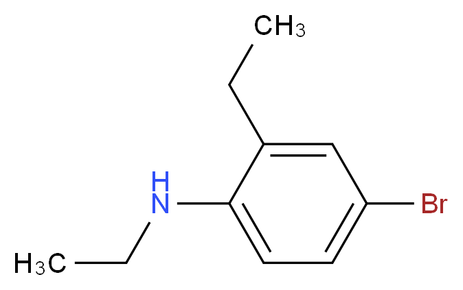 4-溴-N,2-二乙基苯胺_分子结构_CAS_81090-37-1)